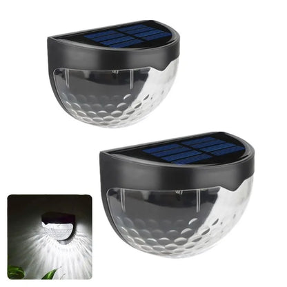 2pcs 6LED Solar Staircase Lights Waterproof Night Wall Lights Balcony Garden for Outdoor Courtyard Decoration Street Stair Fence