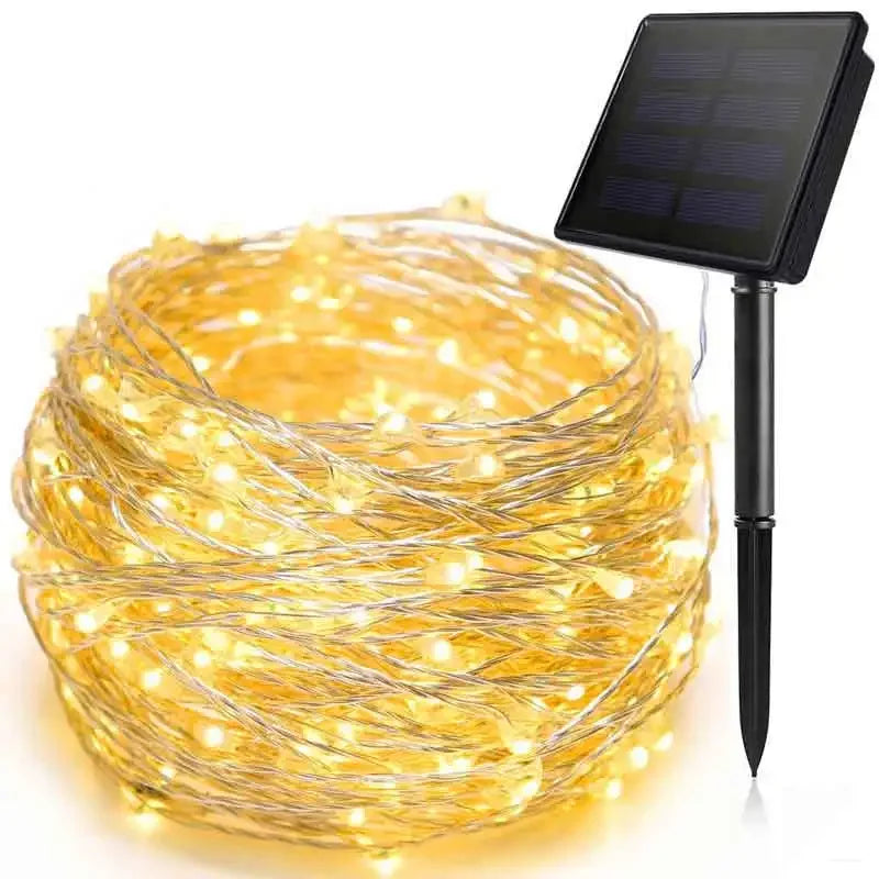 Solar LED Light Outdoor Waterproof Fairy Lights String Christmas Halloween Decoration Festoon Garden Led Lamp Party Supplies