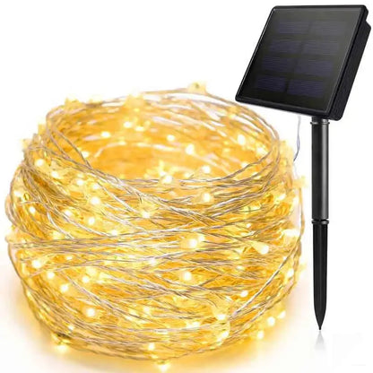 Solar LED Light Outdoor Waterproof Fairy Lights String Christmas Halloween Decoration Festoon Garden Led Lamp Party Supplies