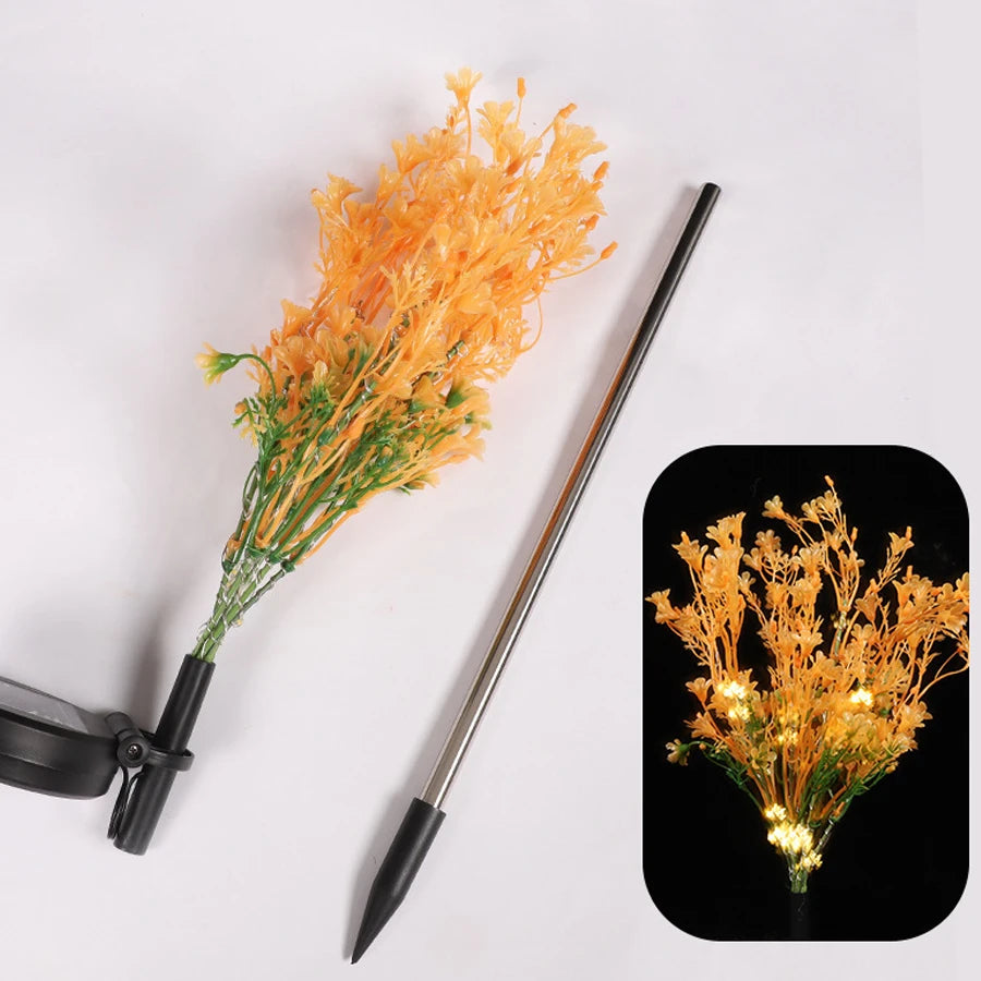 LED Solar Rapeseed Flower Garden Light Solar Lawn Plug in Light Lawn Light Yard Decoration Path Lighting Decor Solar Power Light