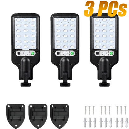 Solar Outdoor Led Courtyard Wall Lamp With 3 Mode Waterproof Motion Sensor Security Lighting Street Lights for Garden Patio Path