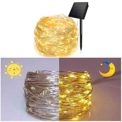 Solar LED Light Outdoor Waterproof Fairy Lights String Christmas Halloween Decoration Festoon Garden Led Lamp Party Supplies