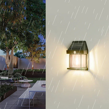 2pc Solar Outdoor Light Garden uman Bbody Induction Wall Lamp Home Villa Balcony Wall Light Terrace Decorative Waterproof Lamps