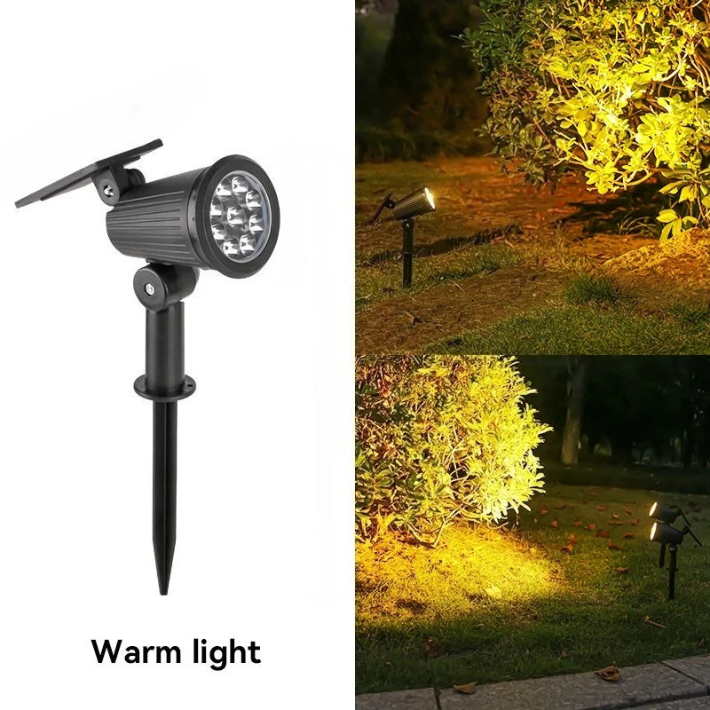 Outdoor LED Solar Spotlight Light 9LEDs Brightness Adjustable Spot Light IP65 Waterproof Garden Backyard Lawn Light Decotation