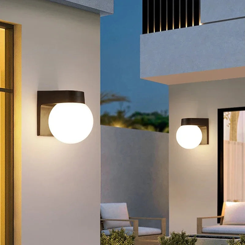 LED Outdoor Waterproof  PC Wall Lamp IP55 Wall Light Porch Garden Light Indoor Home Bedroom Living Room Decoration Lighting Lamp