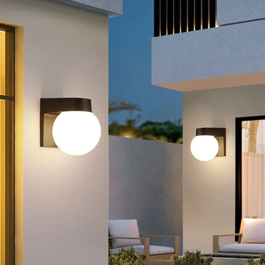 LED Outdoor Waterproof  PC Wall Lamp IP55 Wall Light Porch Garden Light Indoor Home Bedroom Living Room Decoration Lighting Lamp