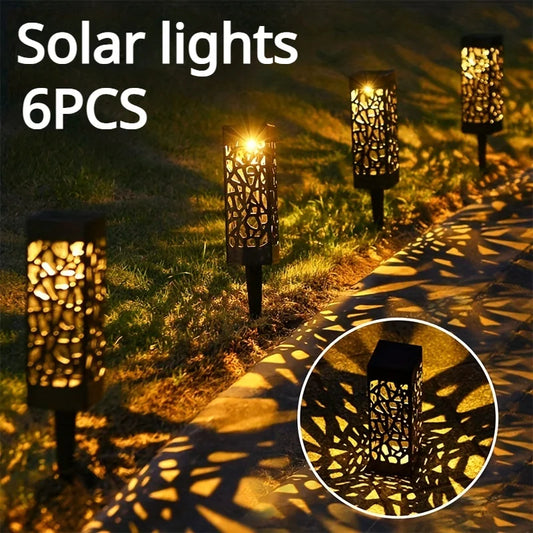6-Pack Solar LED Garden Path Lights Decorative Lights Energy-Efficient Weather-Resistant Outdoor Landscape & Decorative Lighting