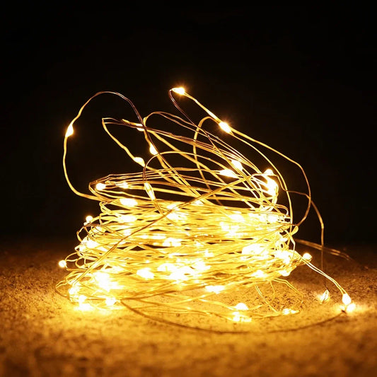 LED String Lights Copper Wire Fairy Lights Outdoor Waterproof USB Garland Lamp Christmas Wedding Party Decoration  String Lamp