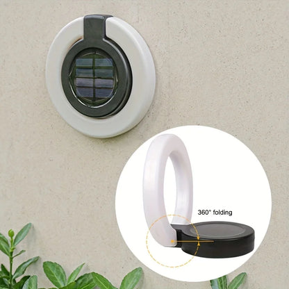 4 PCs Foldable 17LED Solar Lawn Light Outdoor Wall Lamp Waterproof Buried Lamp Warm/White Light Garden Garden Balcony Decoration