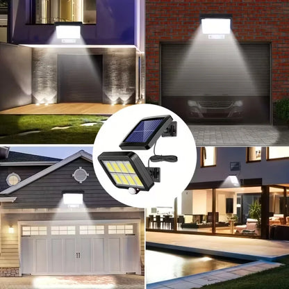 120 COB Solar Wall Lamp Motion Sensor Led Solar Lights 3 Modes with Remote Control Outdoor Waterproof Lamp for Garden Yard Decor