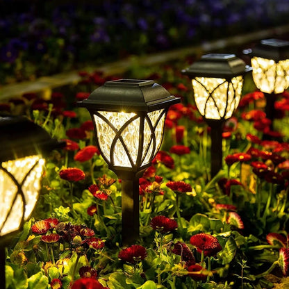 Led Solar Lawn Lights Outdoor Lamp Waterproof Warm Light Garden Courtyard for Walkway Path Villa Landscape Lights