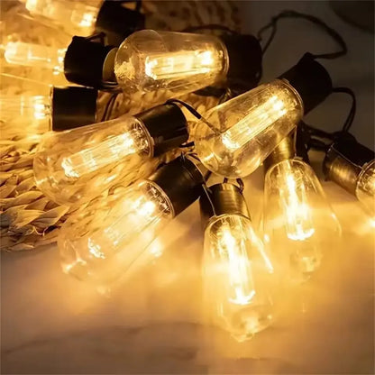1PC Solar Bulbs String Lights,Outdoor Waterproof Fairy Lights,Garden,Terrace,Balcony,Camping,Party Retro Decoration Garden Lamps