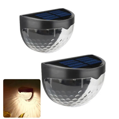 2pcs 6LED Solar Staircase Lights Waterproof Night Wall Lights Balcony Garden for Outdoor Courtyard Decoration Street Stair Fence
