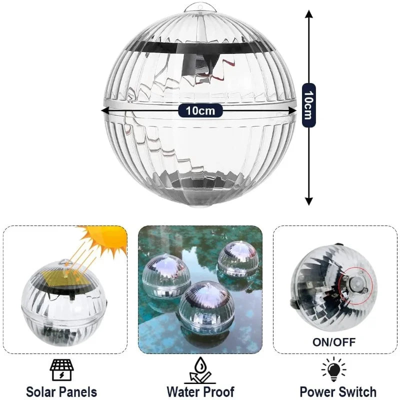 Solar Floating Lights Swimming Pool Waterproof LED Solar Power Multi Color Changing Water Drift Lamp For Fish Tank Pond