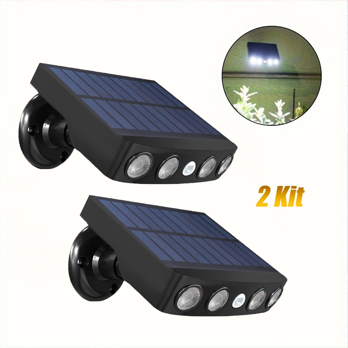 Powerful 4 LED Solar Security Lights Outdoor Decor Sensor Motion 3 Modes Street Waterproof Lamp Wall Night Work Light for Garden