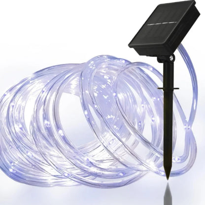 12m/7m Solar String Lights Garden Waterproof Tube Rope Lamp Christmas Garland Lights For Outdoor Holiday Decoration Lighting