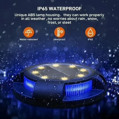 12LED Solar Power Disk Light Outdoor Garden Solar Underground Light Deck Light Spotlight Buried Solar Led Lamp Garden Decor