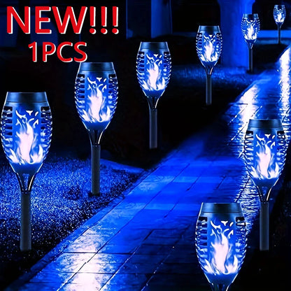 12LED Solar Flame Halloween Exclusive Torch Light Flickering Lamp Waterproof Garden Decoration Outdoor Lawn Path Yard Floor Lamp