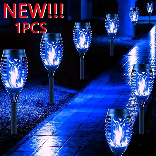 12LED Solar Flame Halloween Exclusive Torch Light Flickering Lamp Waterproof Garden Decoration Outdoor Lawn Path Yard Floor Lamp