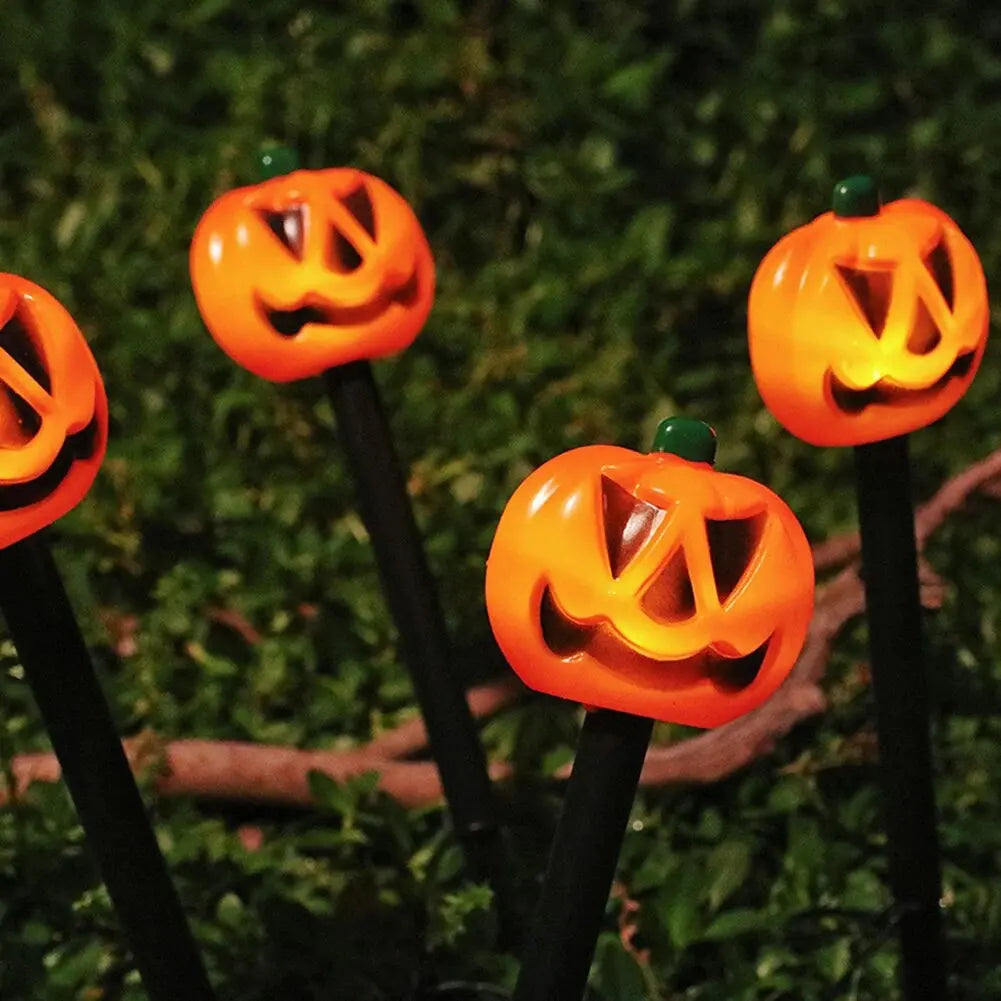 5 Pack Solar Halloween LED Garden Light Outdoor Lawn Decoration Lamp Waterproof Ground Plug Light For Yard Walkway Party Festive