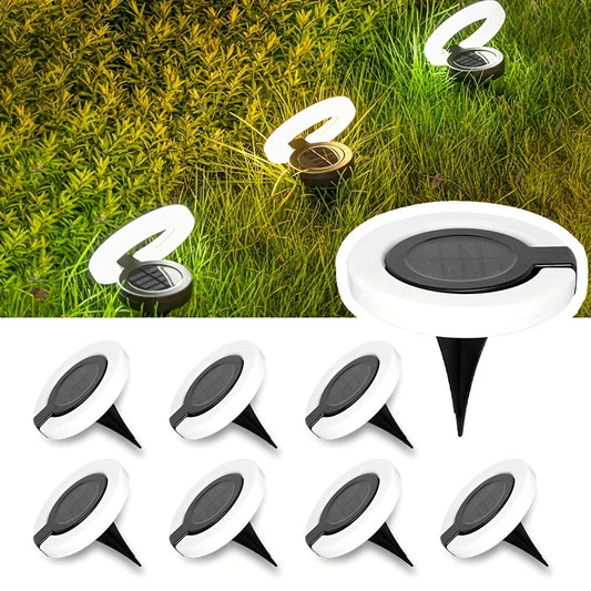4 PCs Foldable 17LED Solar Lawn Light Outdoor Wall Lamp Waterproof Buried Lamp Warm/White Light Garden Garden Balcony Decoration