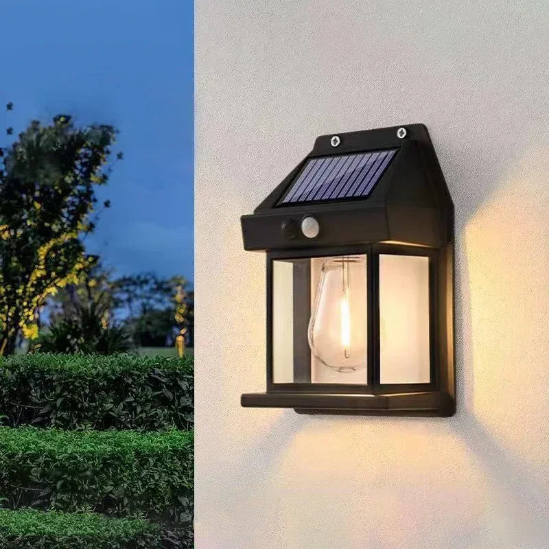 2pc Solar Outdoor Light Garden uman Bbody Induction Wall Lamp Home Villa Balcony Wall Light Terrace Decorative Waterproof Lamps