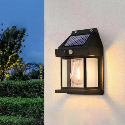 2pc Solar Outdoor Light Garden uman Bbody Induction Wall Lamp Home Villa Balcony Wall Light Terrace Decorative Waterproof Lamps