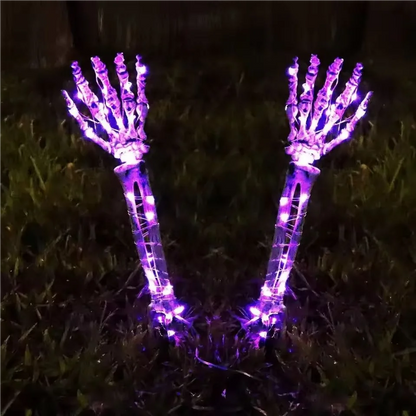 2PC Halloween Solar Garden Lights Outdoor Waterproof Ghost Hand LED Stake Lights Horror Atmosphere Decoration Lamp  For Festival