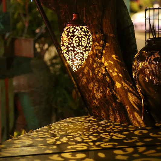 Per Set Water Drop Shaped Outdoor Solar Projection Light Waterproof Outdoor Light for Garden Patio Lawn Pathway Yard Decor