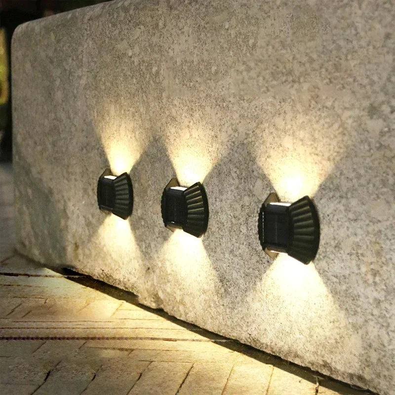 LED Solar Outdoors Lamp Outdoor Garden Waterproof Solar Light For Fence Lighting Wall Courtyard Decor Solar Powere Wall Light  ﻿
