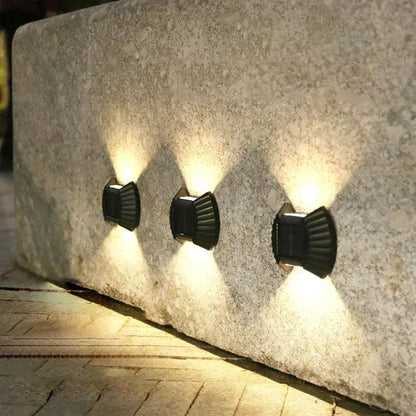 LED Solar Outdoors Lamp Outdoor Garden Waterproof Solar Light For Fence Lighting Wall Courtyard Decor Solar Powere Wall Light  ﻿