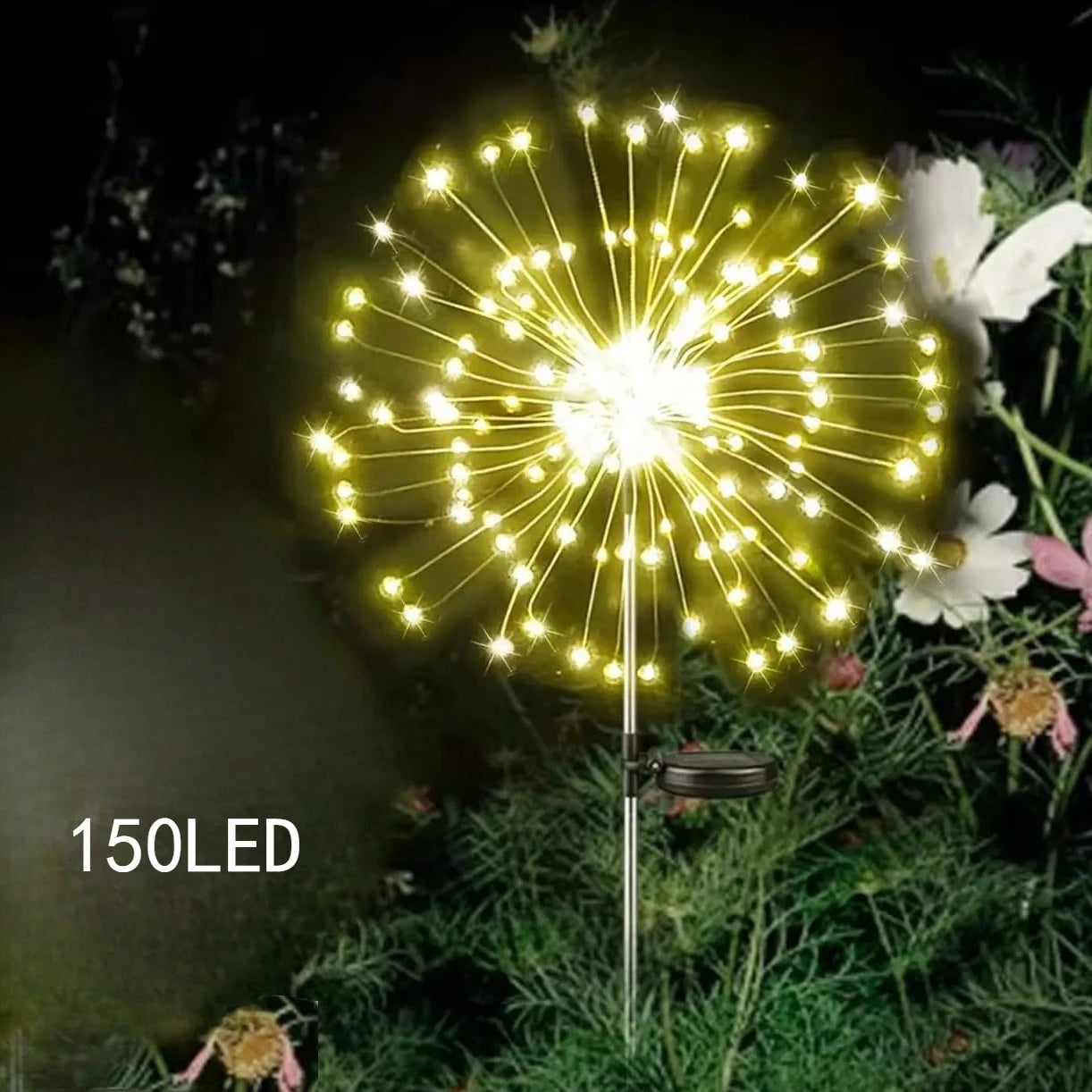 150/120/90 Solar LED Firework Light Outdoor Waterproof Garden Solar Garland Christmas Decoration Party Wedding New Year's Decor