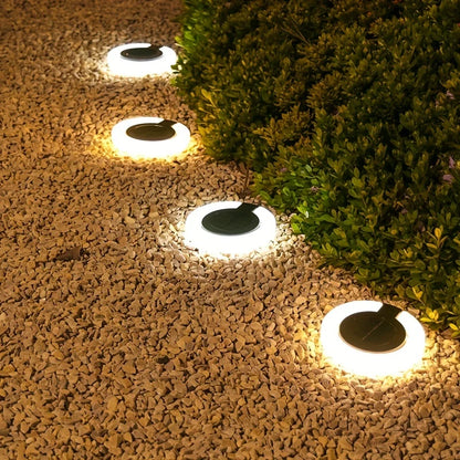 4 PCs Foldable 17LED Solar Lawn Light Outdoor Wall Lamp Waterproof Buried Lamp Warm/White Light Garden Garden Balcony Decoration