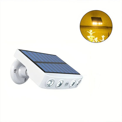 4 LED Powerful Solar Security Lights Outdoor Decor Sensor Motion 3 Modes Street Waterproof Lamp Wall Night Work Light for Garden