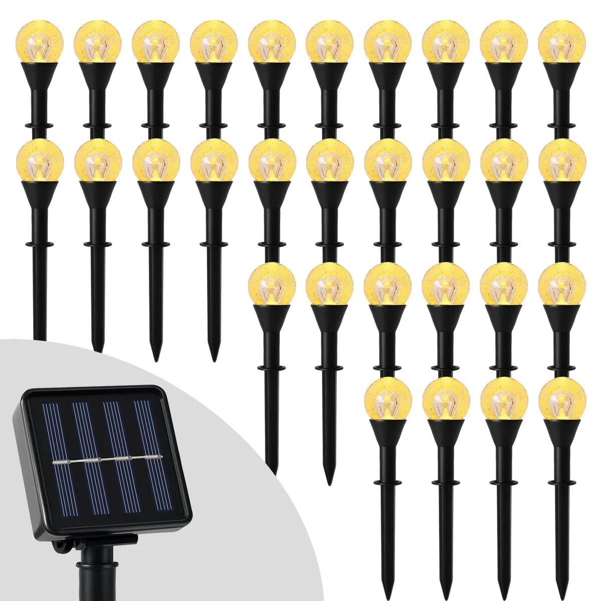 Solar Lights Outdoor Crystal ball Underground Lamp 8 Modes Spotlight Buried Solar Light for Home Garden Lawn Yard Decoration