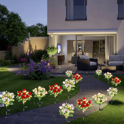 Bouquet Garden Lawn Yard Decoration Path Decor  Home Decoration Accessories Fake Plants Plant Pot Artificial Flowers Outdoor