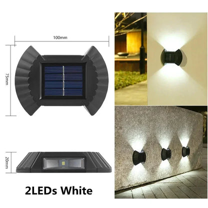 LED Solar Outdoors Lamp Outdoor Garden Waterproof Solar Light For Fence Lighting Wall Courtyard Decor Solar Powere Wall Light  ﻿