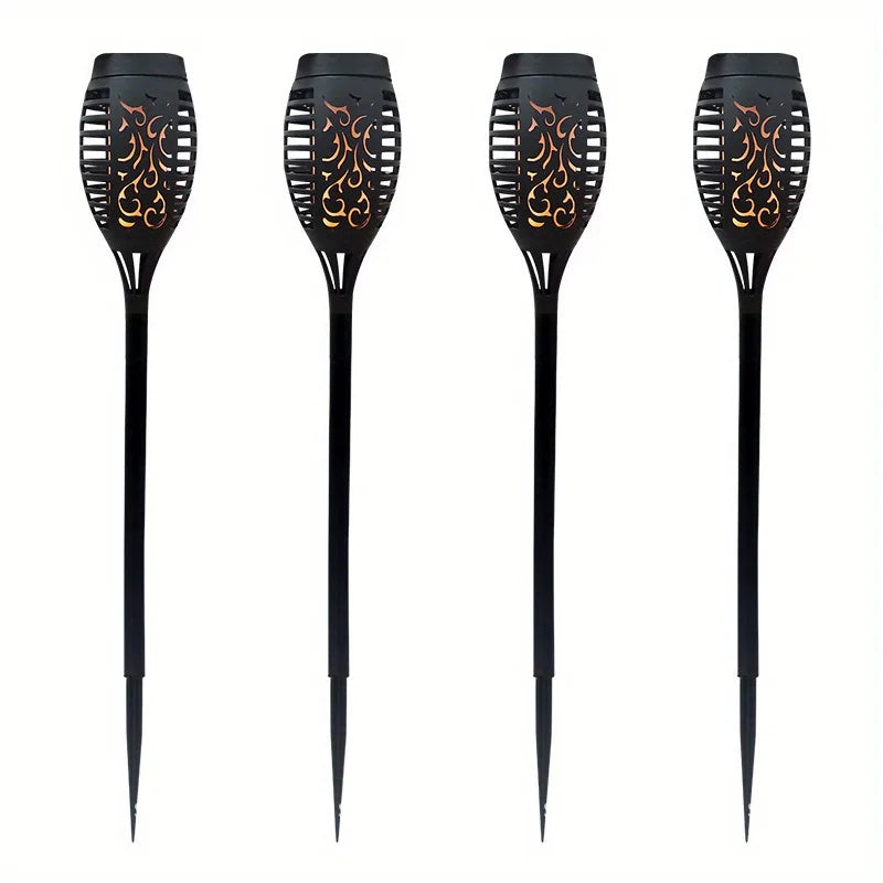 12LED Solar Flame Torch Light Flickering Light Waterproof Garden Decoration Outdoor Lawn Path Yard Patio Floor Lamp