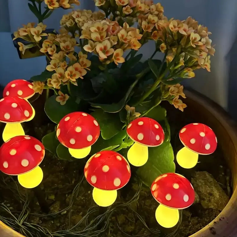 1PC Solar Mushroom Path Lights,8 Modes Outdoor Waterproof LED Lamp,Landscape Lights For Garden,Lawn,Yard,Pathway,Terrace Decor