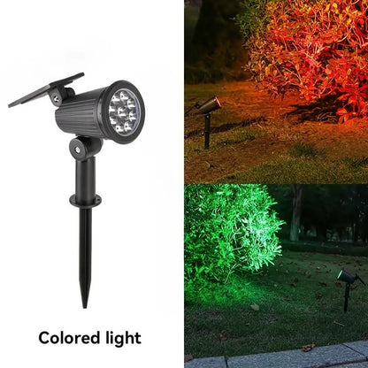 Outdoor LED Solar Spotlight Light 9LEDs Brightness Adjustable Spot Light IP65 Waterproof Garden Backyard Lawn Light Decotation