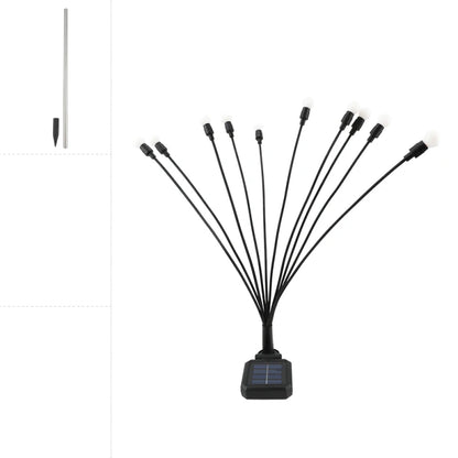 1/2 PCS Solar Garden Firefly Lights Outdoor Waterproof Starburst Swing Decorative Lamps for Path Yard Patio Pathway Landscape