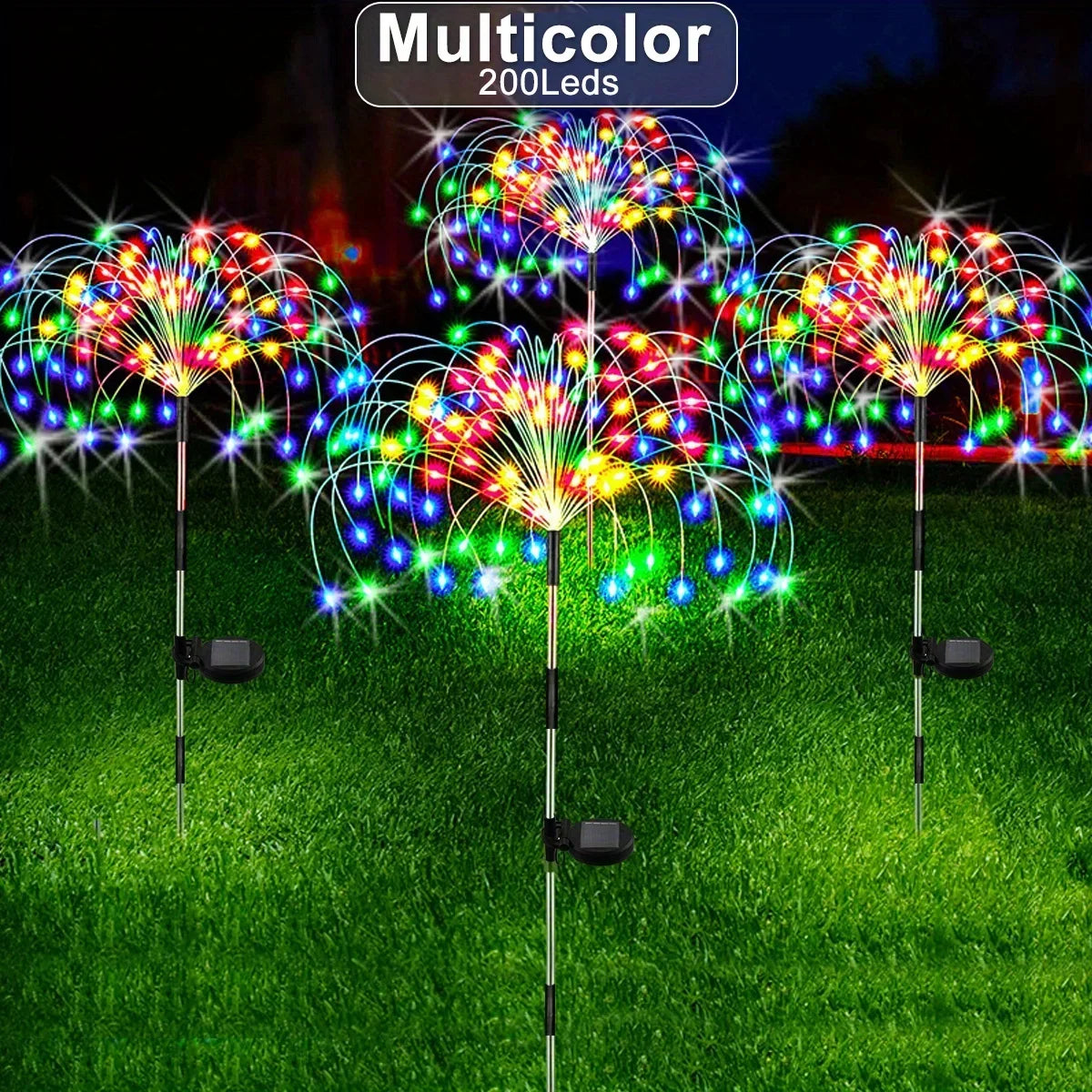 1 Pack Solar Fireworks Lights Outdoor,Holiday Lighting Firework Lights for Garden Patio,Wedding,Wall Decor Party Lights
