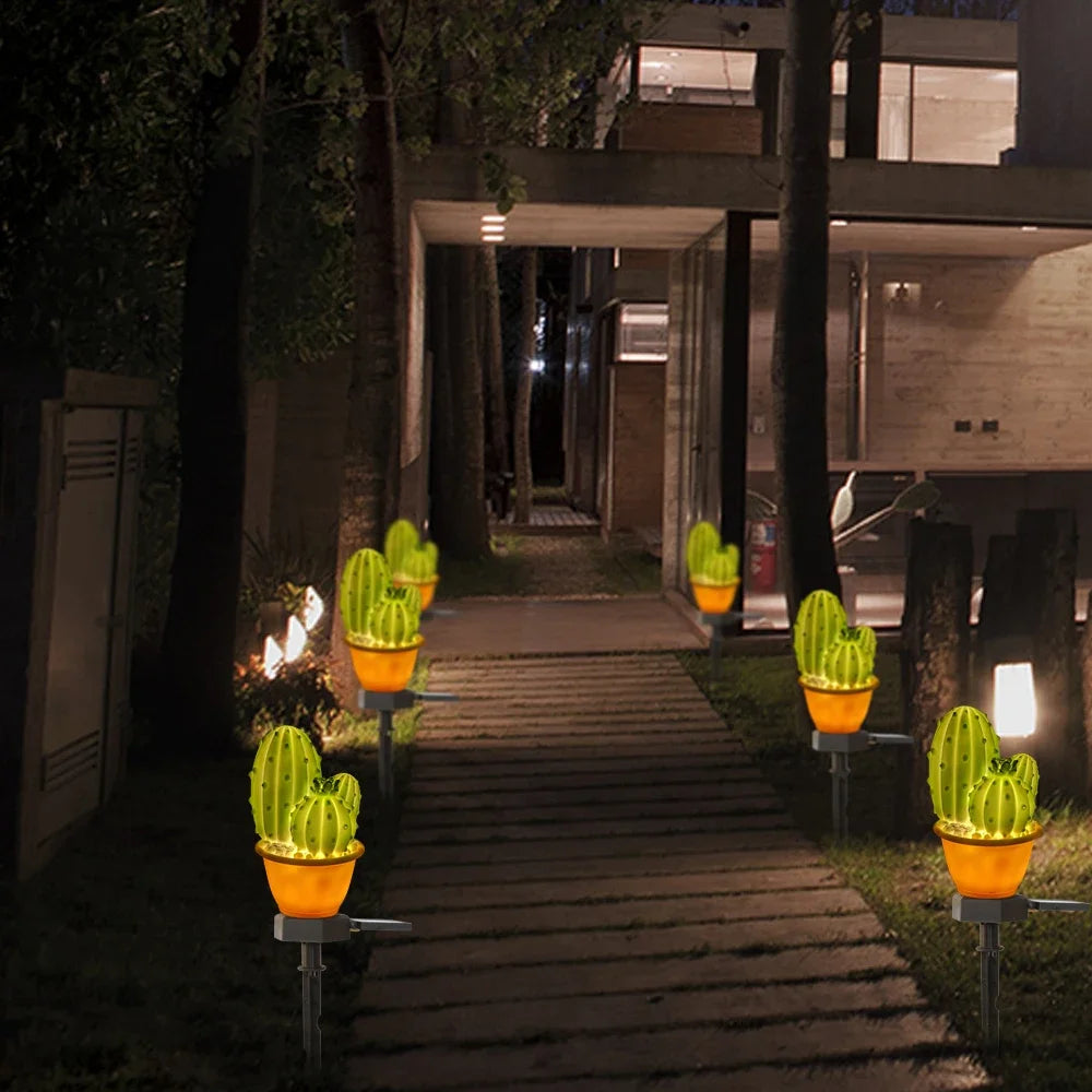 LED Plant Solar Lamp Outdoor Waterproof Simulation Pineapple Landscape Light Street Garden Fence Lawn Decorative Solar Light