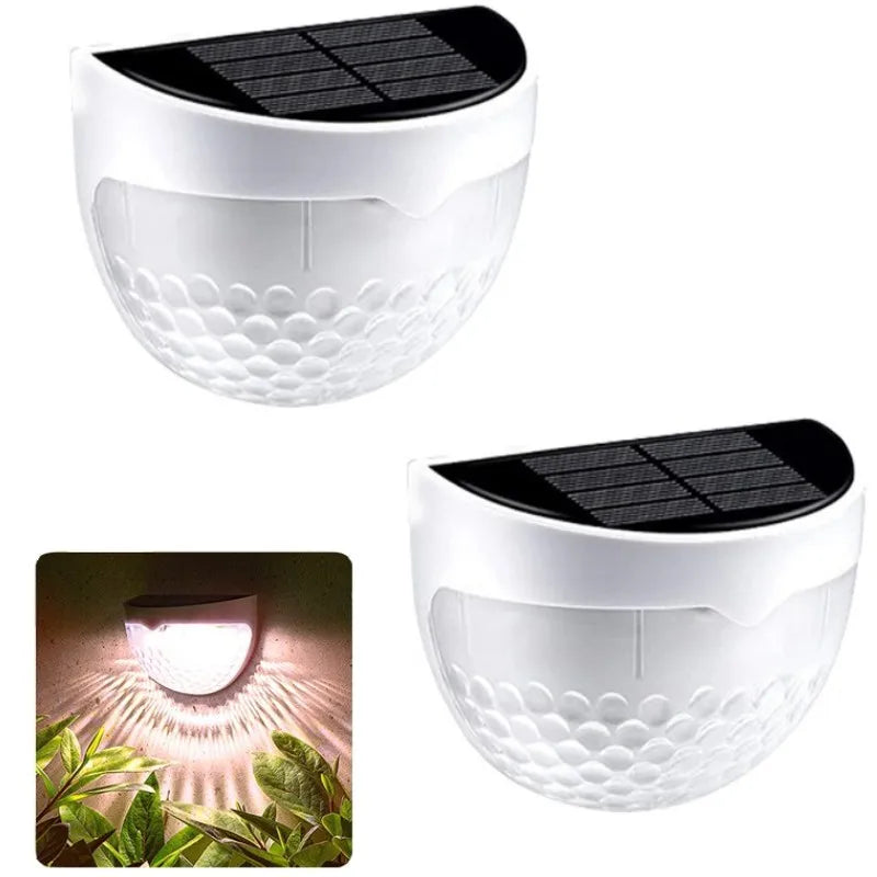 2pcs 6LED Solar Staircase Lights Waterproof Night Wall Lights Balcony Garden for Outdoor Courtyard Decoration Street Stair Fence