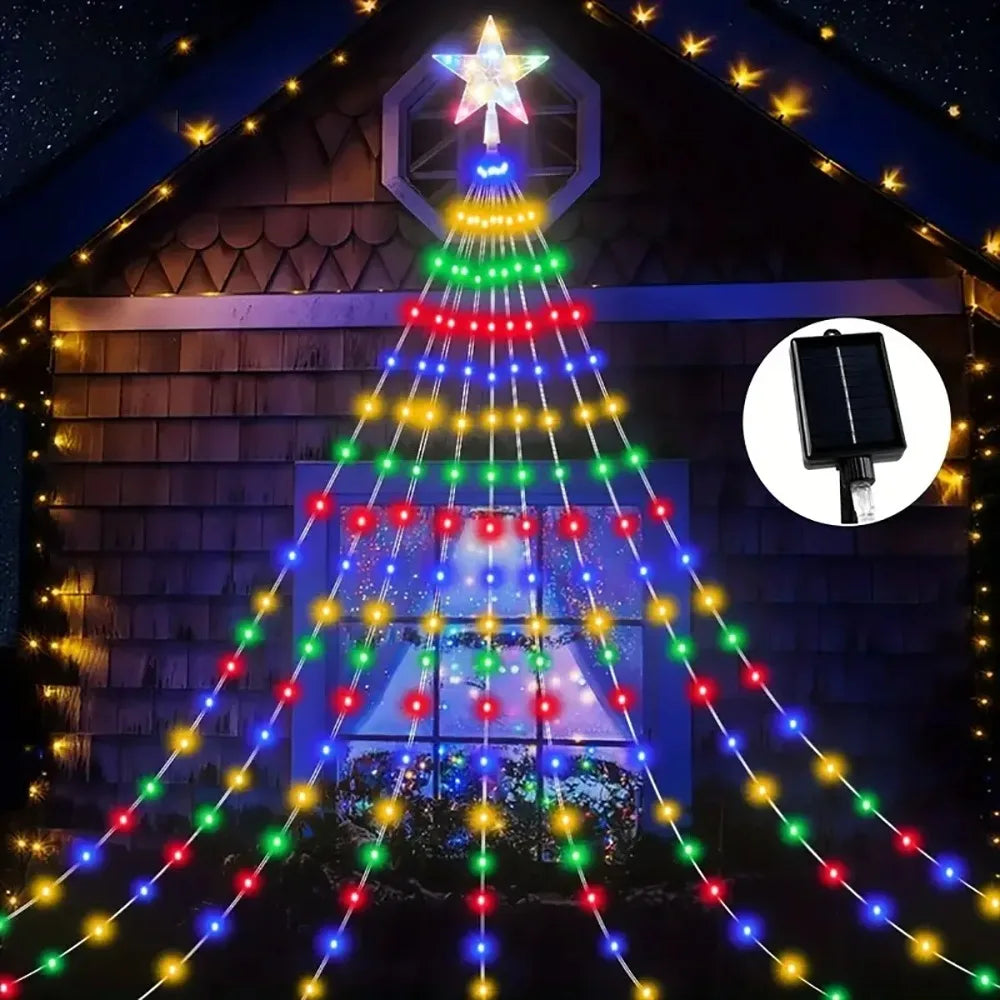 LED Outdoor Christmas Tree Decorations Lights USB 2/3M Waterproof Fairy String Lights 8 Modes Indoor Yard Wedding Party Lighting