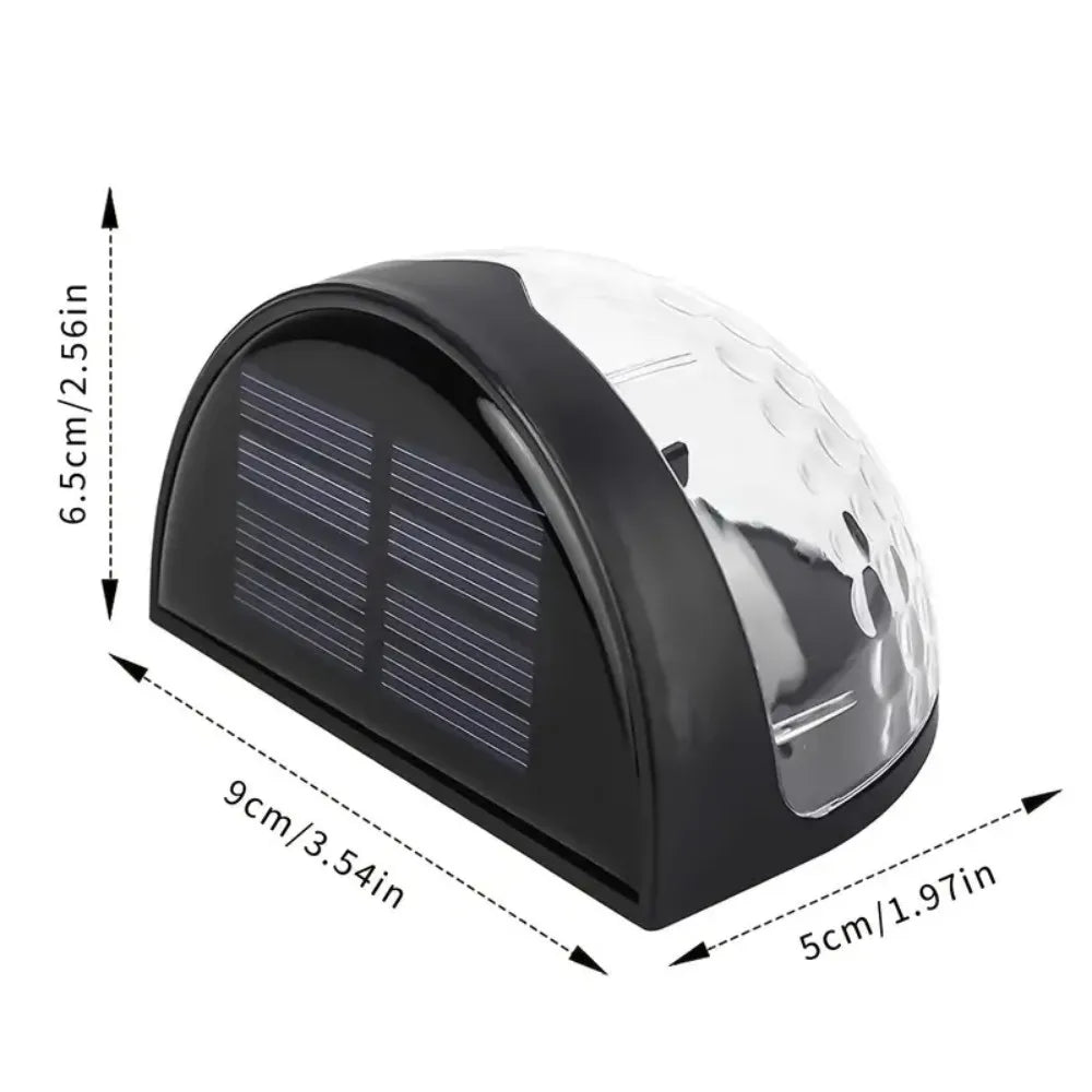 2pcs 6LED Solar Staircase Lights Waterproof Night Wall Lights Balcony Garden for Outdoor Courtyard Decoration Street Stair Fence