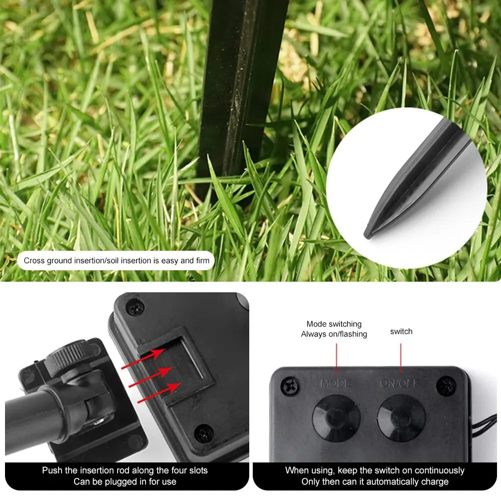 5 Pack Solar Halloween LED Garden Light Outdoor Lawn Decoration Lamp Waterproof Ground Plug Light For Yard Walkway Party Festive