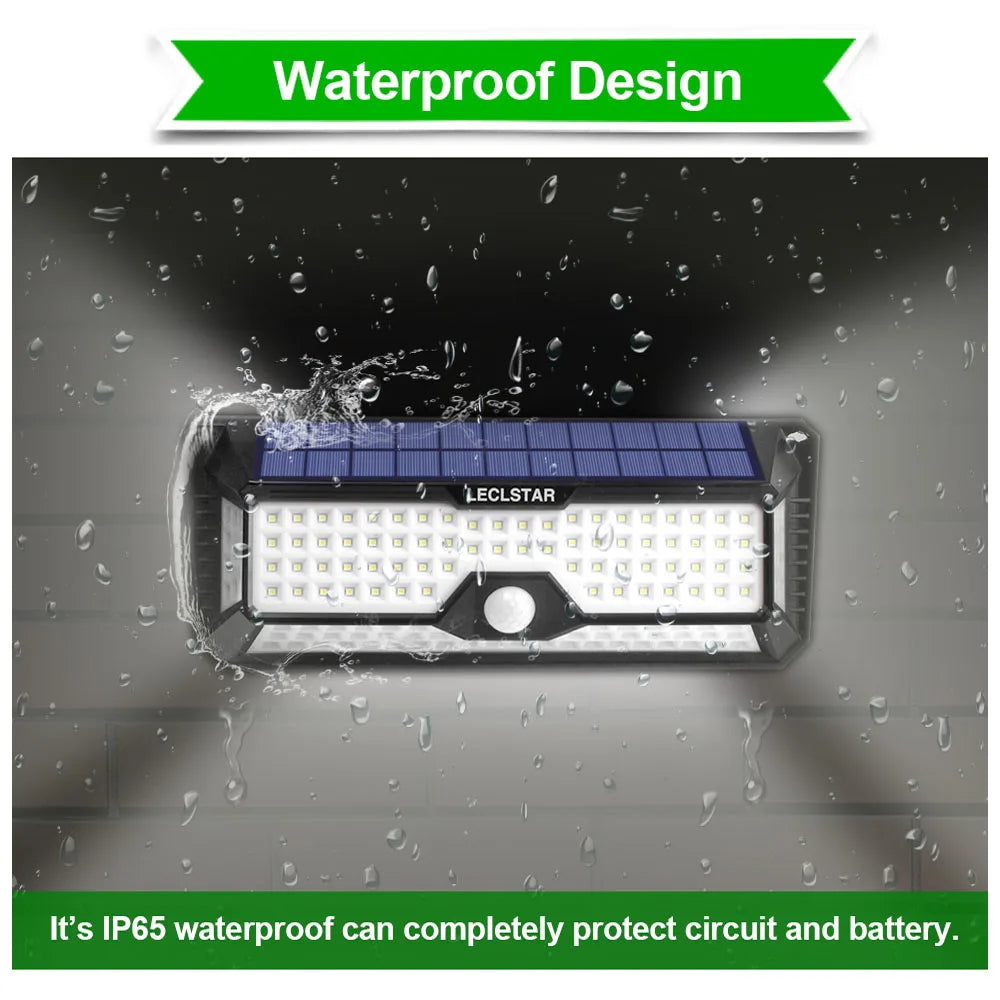 268 LED Solar Led Light Outdoor Garden Decoration Wall Lamp With 3 Mode IP65 Waterproof Solar Motion Sensor Light for Yard Door