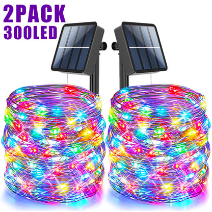 Solar LED String Lights Outdoor Waterproof Festoon Garden Decor Christmas Fairy Garland String Lights
