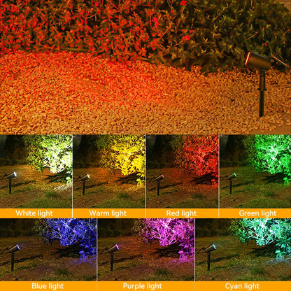 Outdoor LED Solar Spotlight Light 9LEDs Brightness Adjustable Spot Light IP65 Waterproof Garden Backyard Lawn Light Decotation